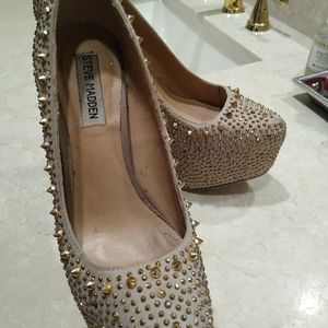 Studded platform heels